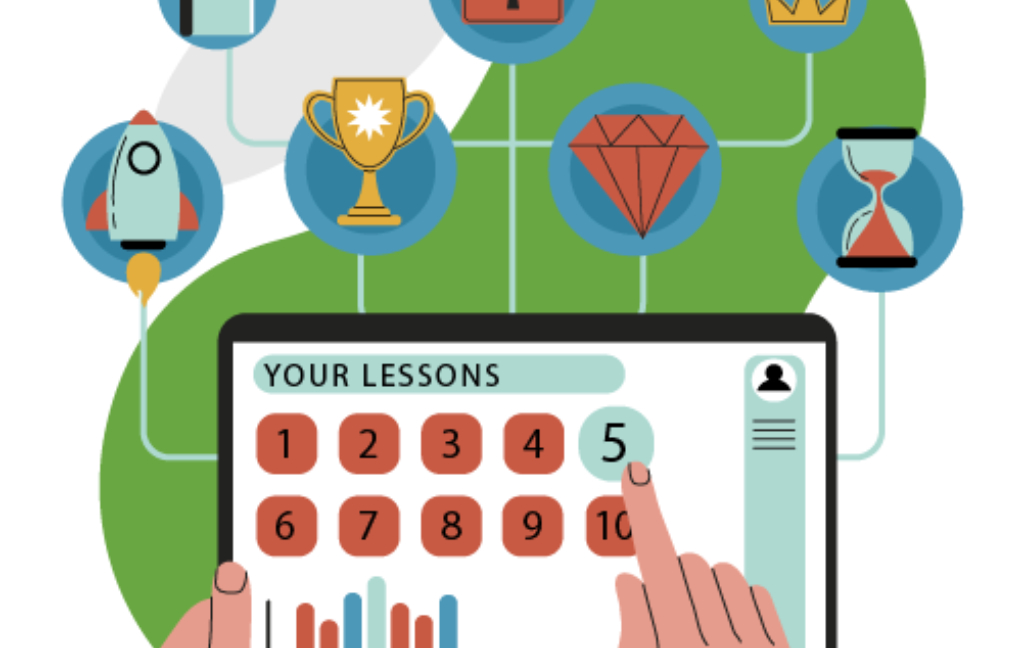 Tablet mostrando contenido interactivo